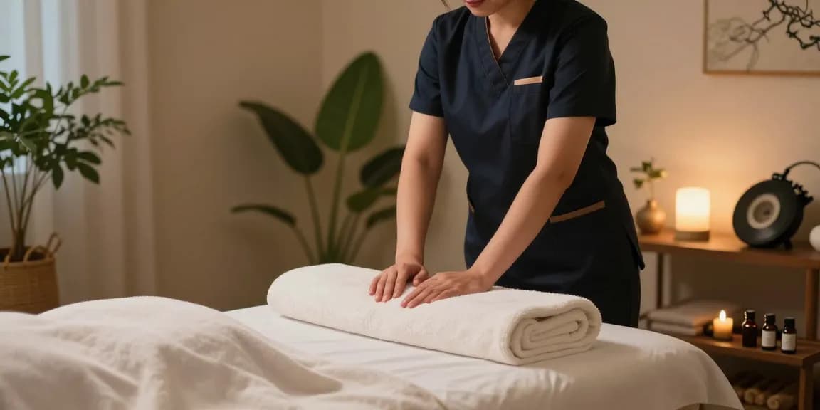 Exceptional 오산출장안마 service setup with professional therapist and soothing ambiance.