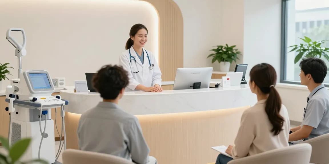 luck8 healthcare and patient care at a modern health clinic.