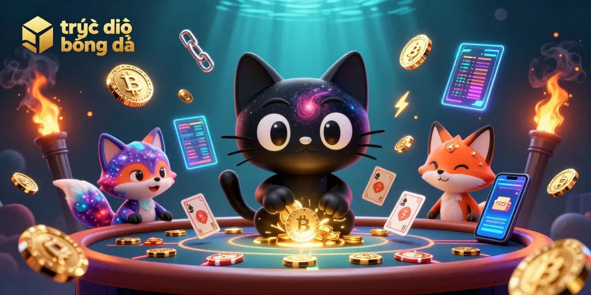 Experience trực tiếp bóng đá with engaging, vibrant 3D illustration featuring dynamic casino elements.