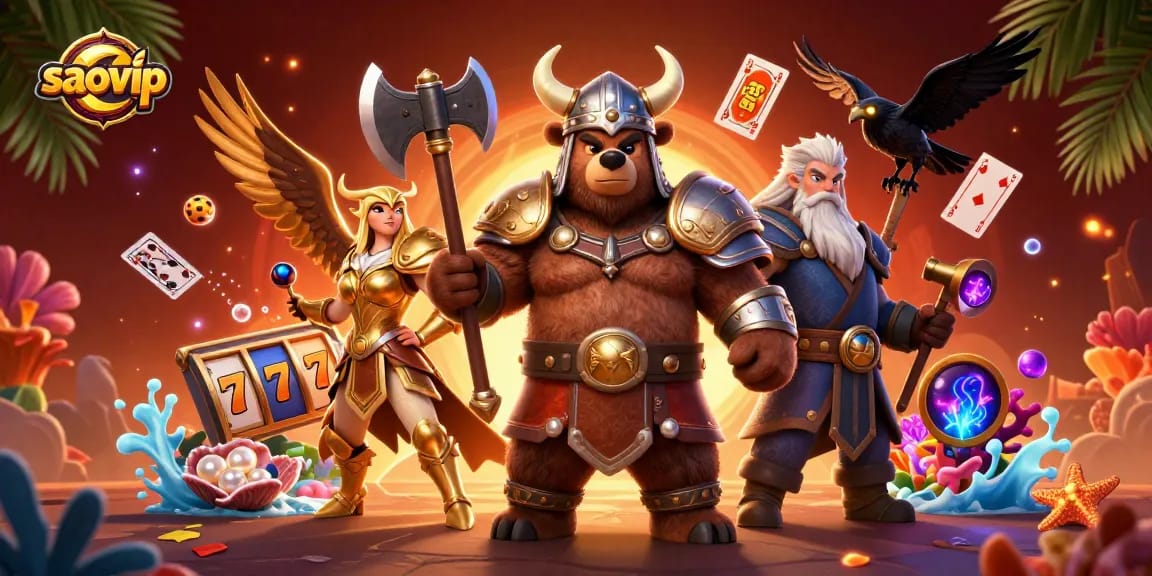 Experience thrilling gameplay at saovip with vibrant card games and jackpot elements in an immersive 3D scene.