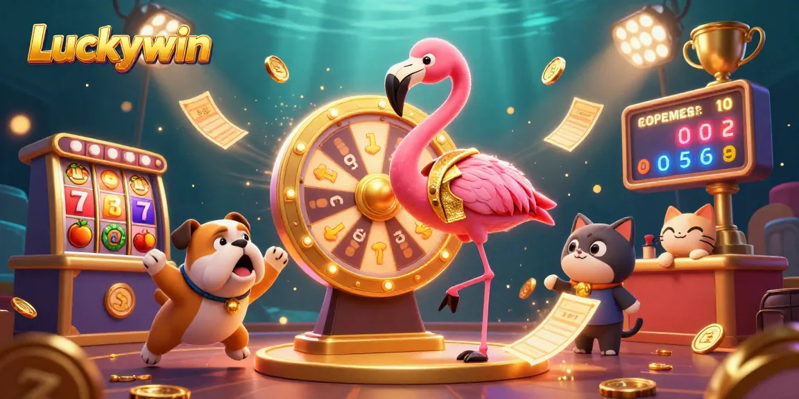 Experience Luckywin's vibrant casino atmosphere with thrilling jackpots, exciting gameplay, and rich colors.