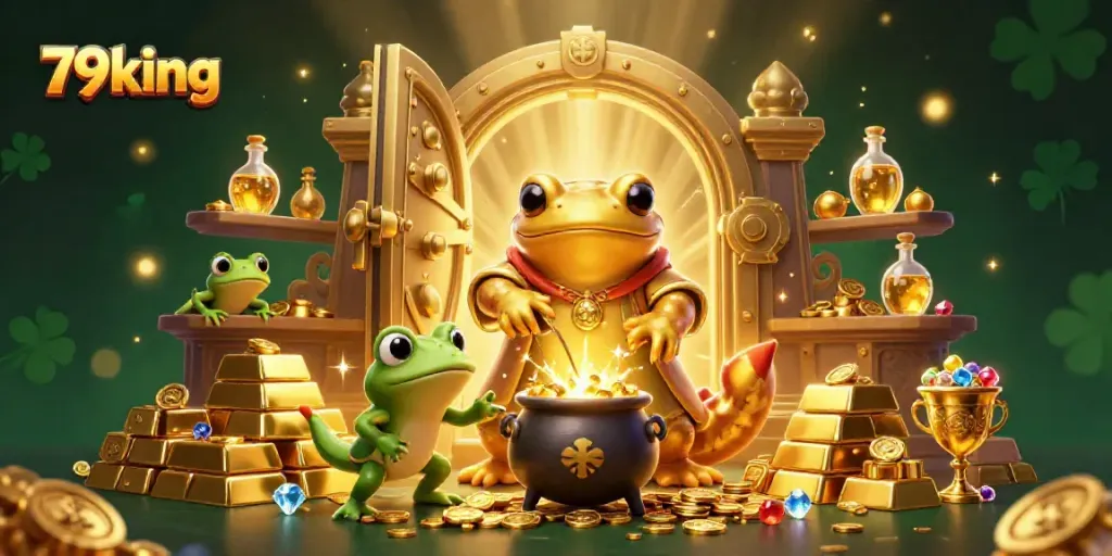 Experience the thrilling allure of 79king with a golden alchemist transforming base metals into gold coins.