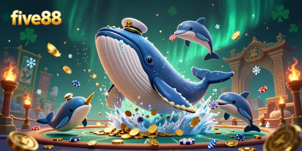 "five88 provides thrilling ocean casino adventures with playful dolphins and treasures"