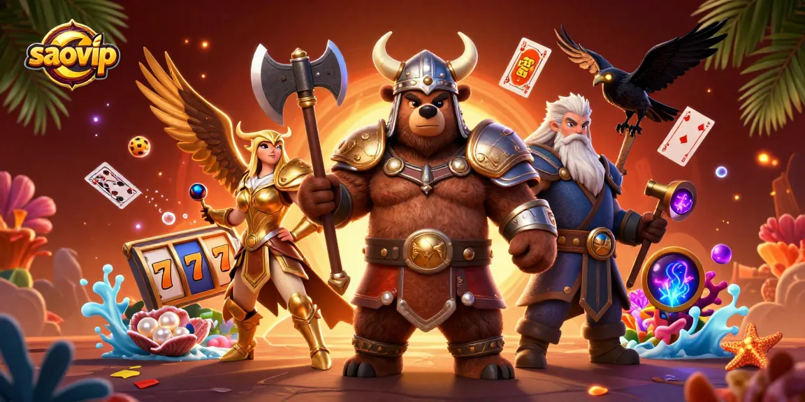 Experience thrilling gameplay at saovip with vibrant card games and jackpot elements in an immersive 3D scene.