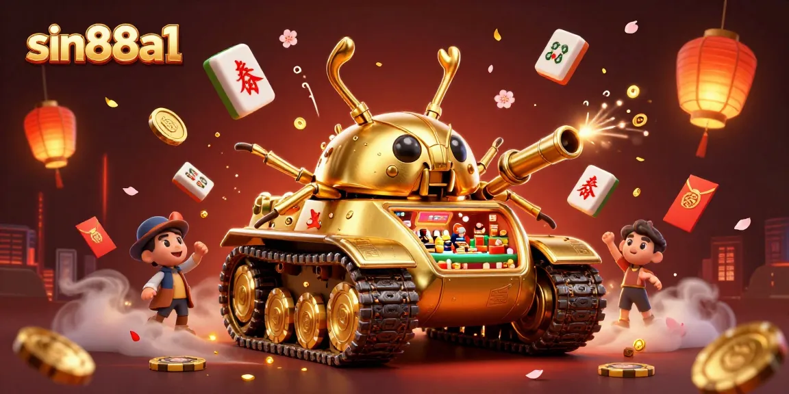 Experience thrilling wins with sin88a1 in an ultra-detailed casino adventure featuring a golden beetle tank.