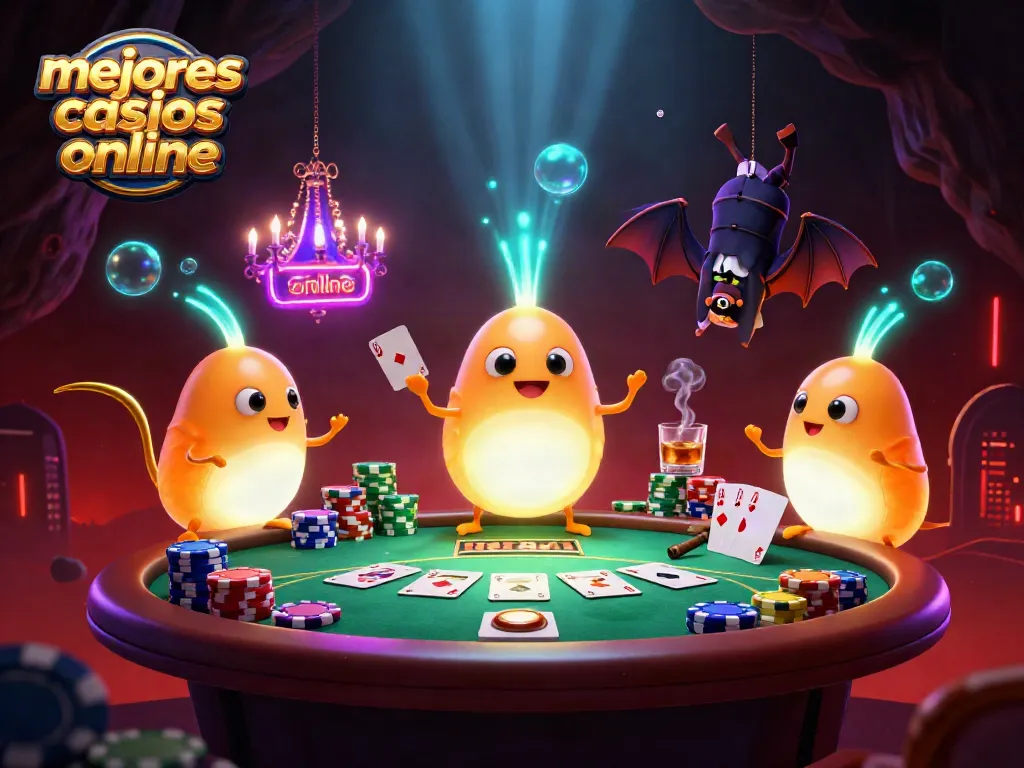 Ilumina tu experiencia en los mejores casinos online mientras juegas al póker en una cueva.
