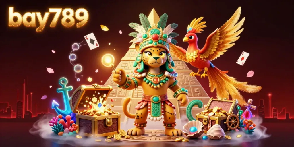 Engage with bay789's vibrant 3D casino scene featuring dynamic characters and thrilling game elements.