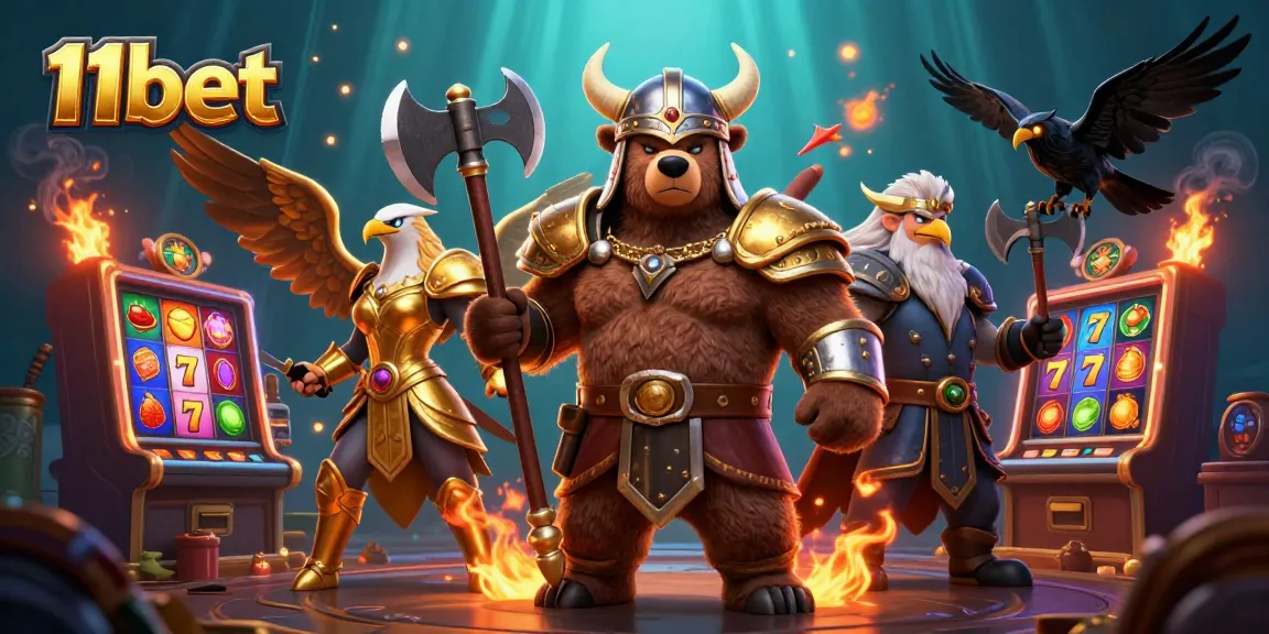 Engage with thrilling slots at 11bet featuring a Viking bear, Valkyrie eagle, and more!