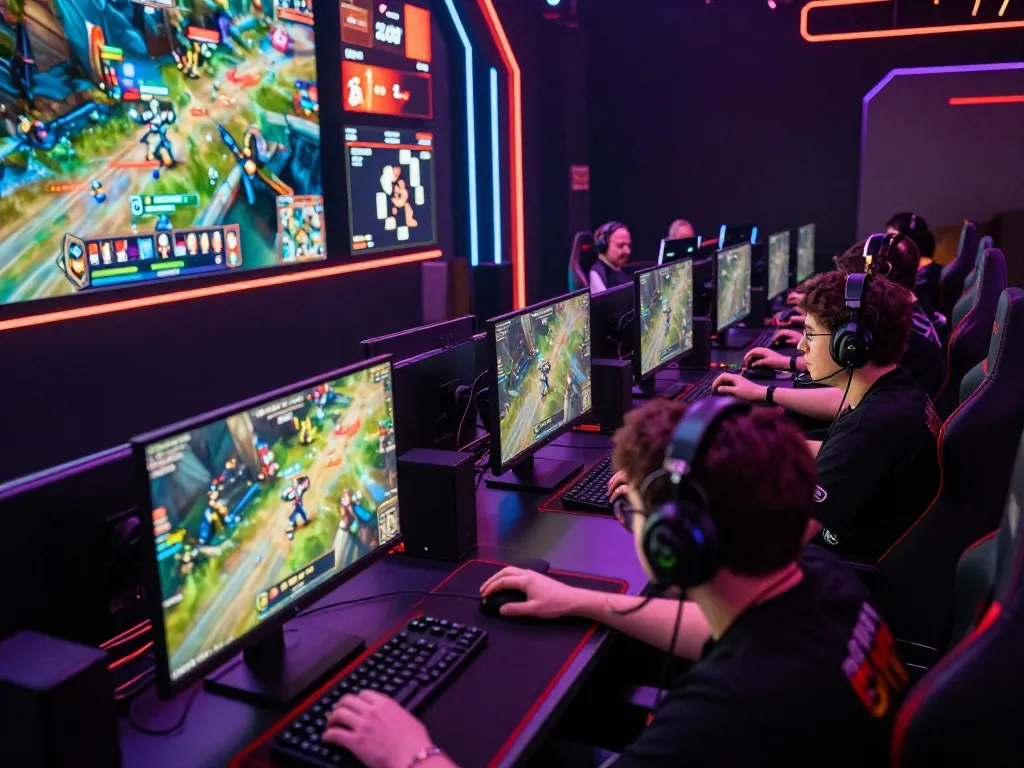 arabemtechconference players engaging in a competitive online gaming tournament showcasing high-stakes action.