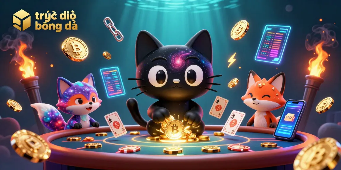 Experience trực tiếp bóng đá with engaging, vibrant 3D illustration featuring dynamic casino elements.