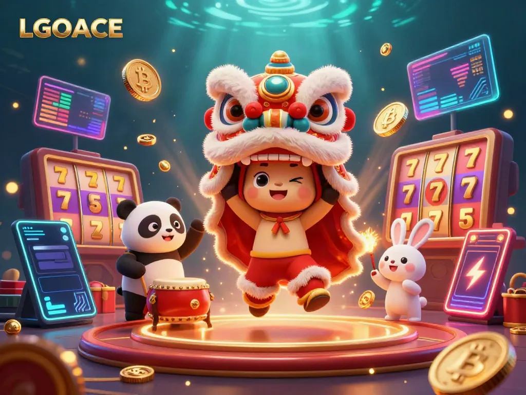 Experience thrilling casino action with LGOACE's vibrant 3D celebration featuring lively characters and engaging elements.