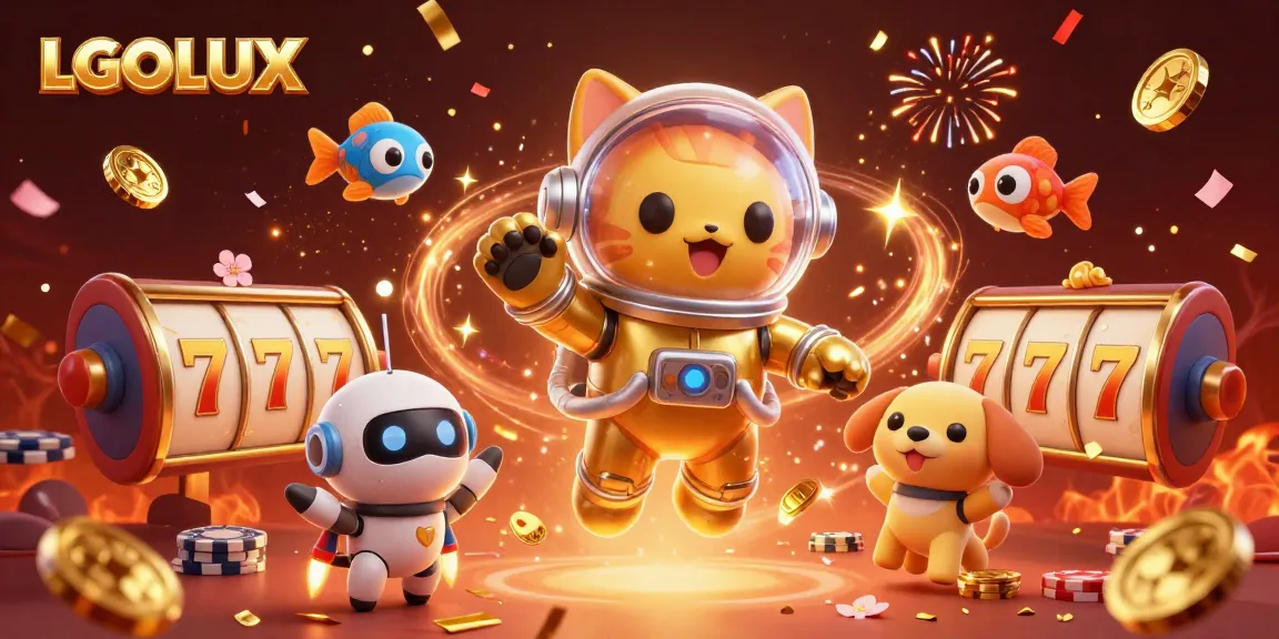 Experience the thrill of LGOLUX in this vibrant 3D casino scene full of excitement.