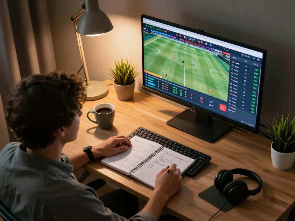 Engage in live betting with gg88 on a dynamic sports betting setup featuring dual screens.