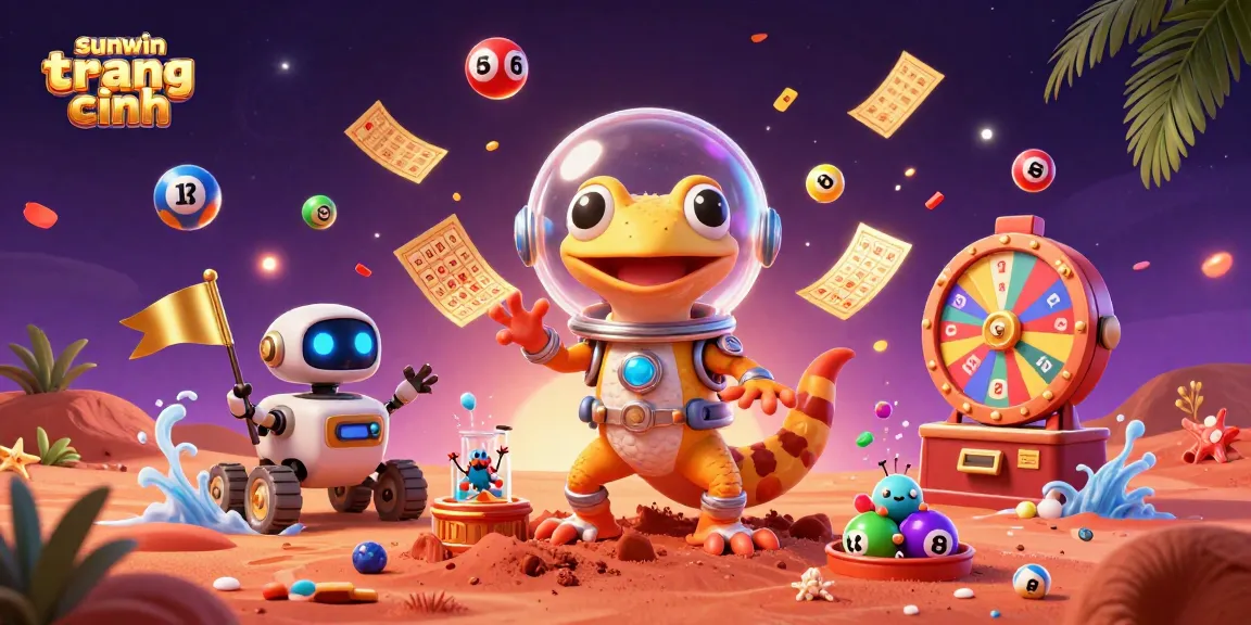Experience the excitement of sunwin trang chính with a Martian gecko discovering a golden casino.