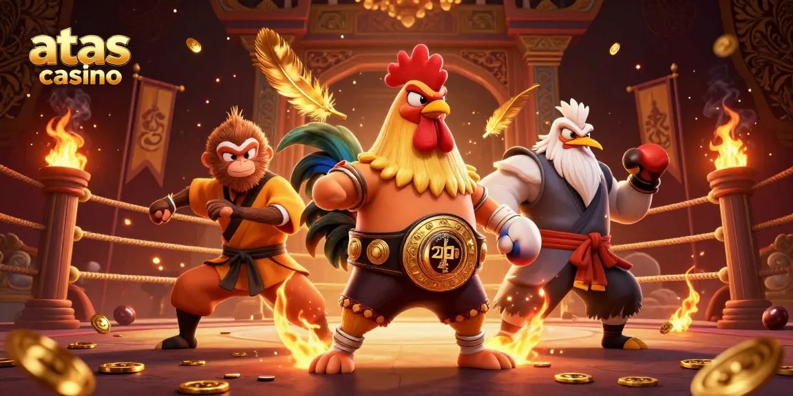 Engage with atas casino through this vibrant 3D scene featuring dynamic characters and exciting gaming elements.