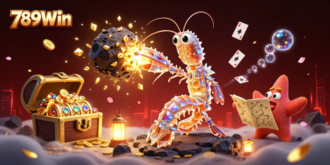 Engage with thrilling games at 789Win, featuring a vibrant casino scene with galactic characters.