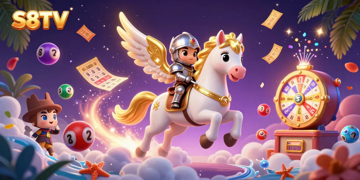 S8TV delivers dynamic lottery action, showcasing vibrant elements and engaging characters in a captivating gambling scene.