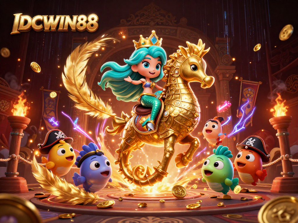 Experience thrilling gameplay with IDCWIN88 featuring a vibrant mermaid prince scene.