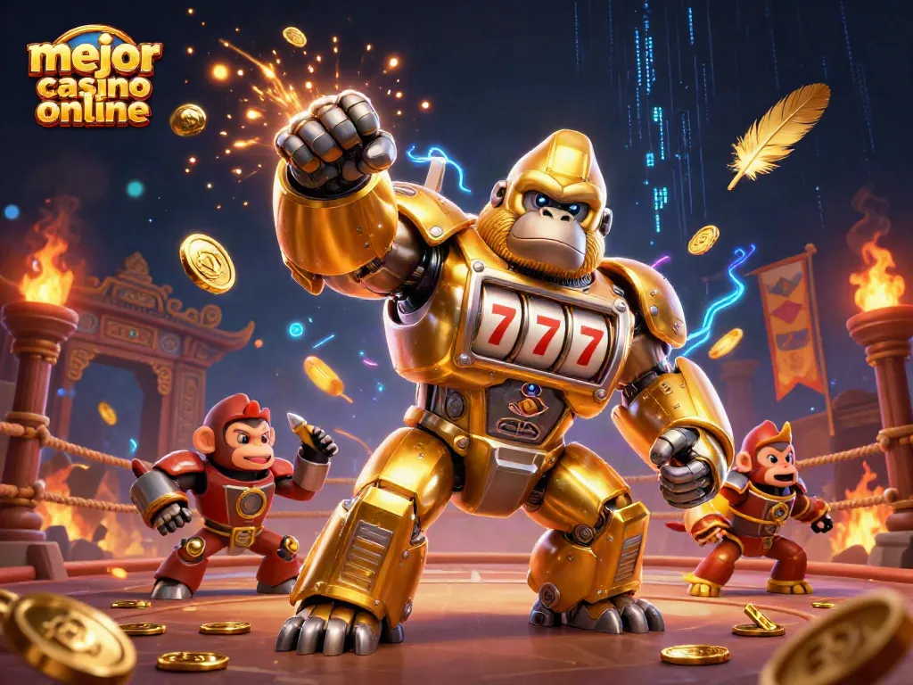 Juega en el mejor casino online con temática vibrante y dinámica, disfrutando de tragamonedas y emocionantes elementos de casino.