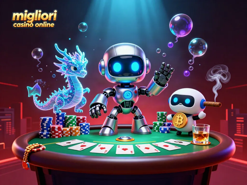 Gioca nei migliori casinò online con un robot fantasy e un drago digitale, immersi nella frenesia del poker