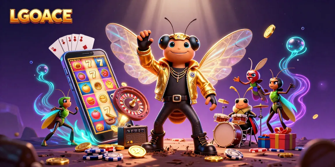 LGOACE engages in exciting slot game action with vibrant characters and dynamic elements.