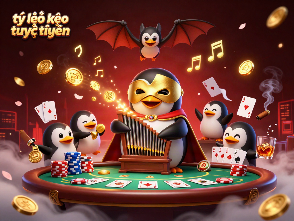 Experience thrilling tỷ lệ kèo trực tuyến action with our vibrant casino illustration featuring dynamic gaming elements.