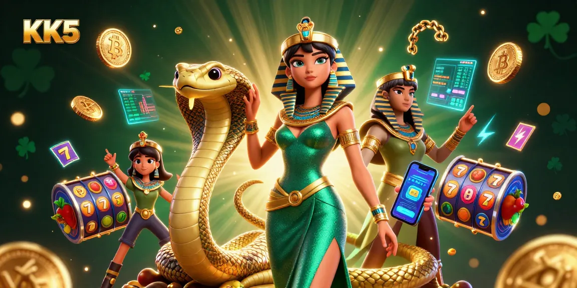 Play slots at KK55 with vibrant visuals and engaging game elements in a captivating scene.