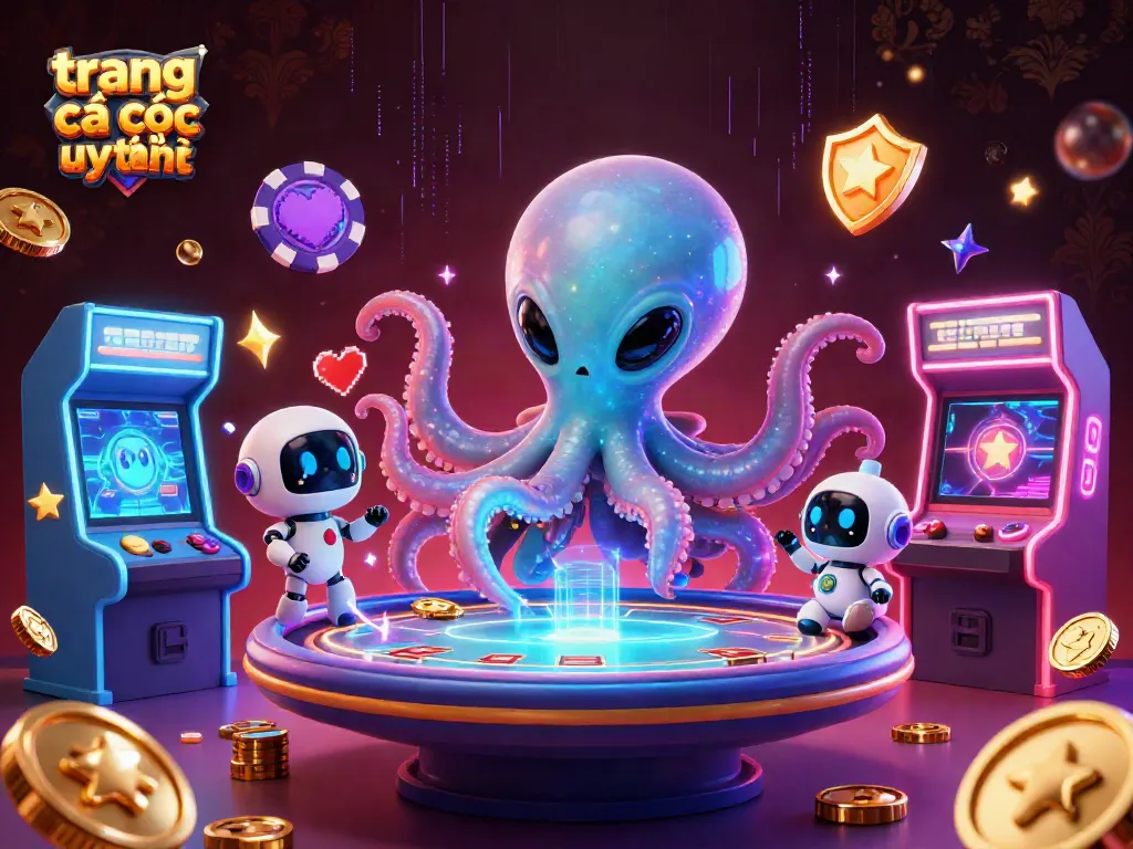 Trải nghiệm trang cá cược uy tín với hình ảnh game và không gian đầy màu sắc