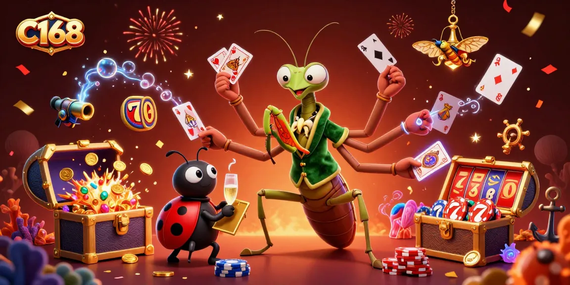 C168 offers thrilling gameplay opportunities with its engaging slot machine elements and vibrant casino characters.