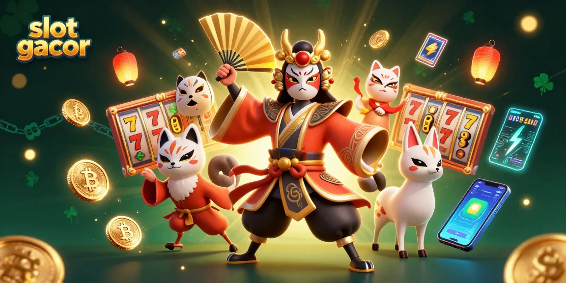 Engage with exciting slot gacor games as vibrant characters wield unique powers in a dynamic casino scene filled with neon elements.