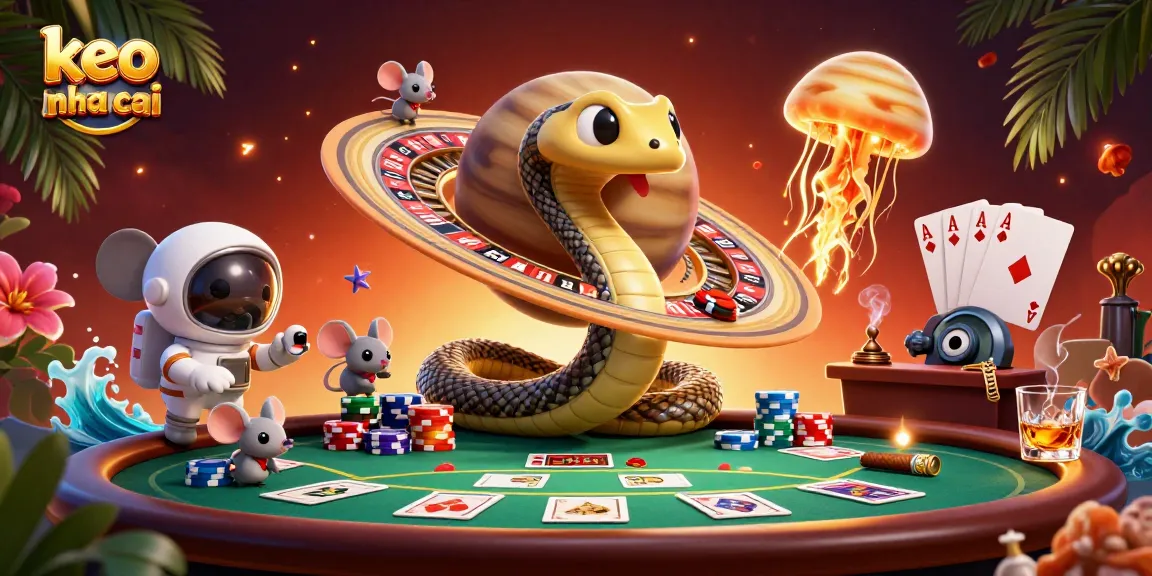 Engage with keo nha cai as astronaut mice strategize bets on a cosmic roulette wheel.