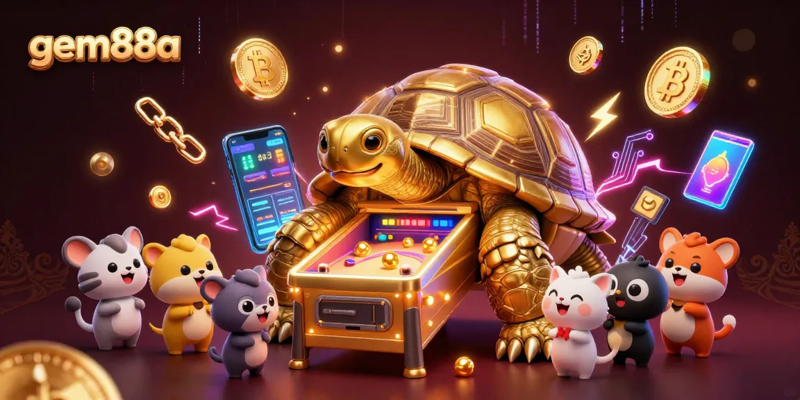 Experience the vibrant gaming world at gem88a with exciting 3D characters and crypto elements.