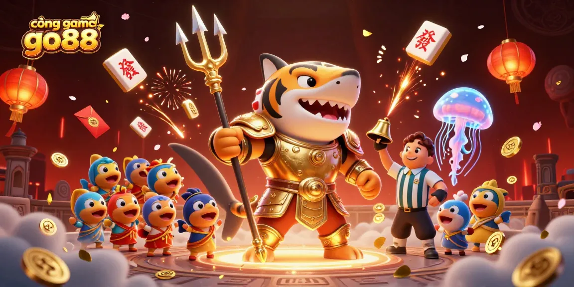 Experience thrilling action at cổng game go88 with vibrant 3D animated casino elements and characters.