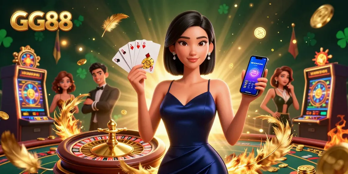 Experience thrilling gameplay at GG88 with stunning visuals in a vibrant casino scene.