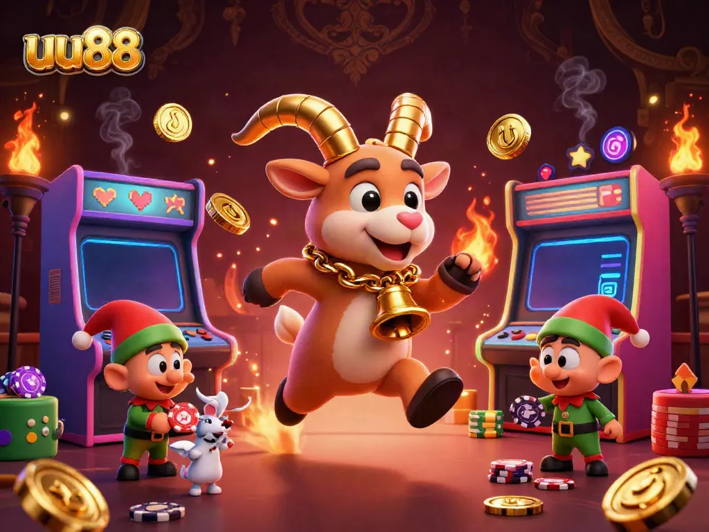 uu88 - Experience the thrill of a vibrant casino scene with unique characters and gaming elements.