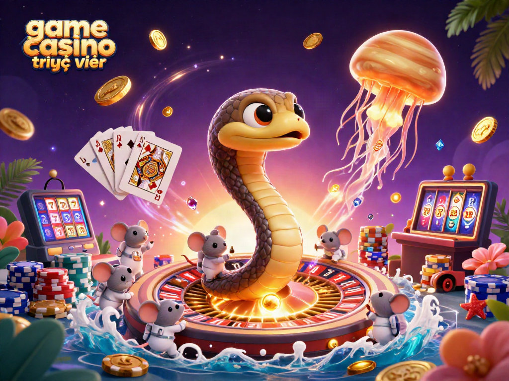 Experience game casino trực tuyến with a vibrant cosmic scene featuring unique characters and exciting betting elements.