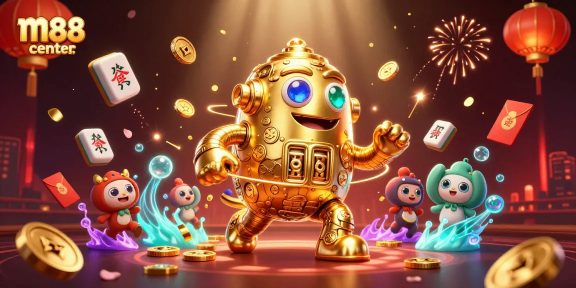 Experience the thrill of gaming at m88 center with vibrant, dynamic casino characters and elements.