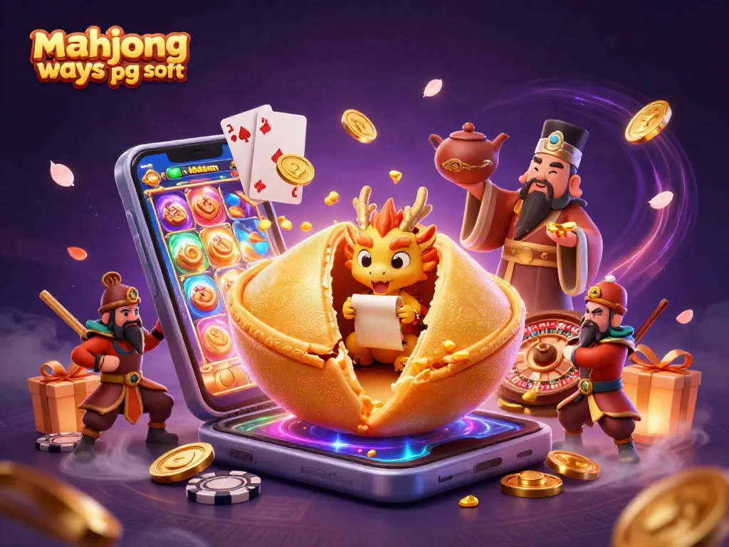 Experience dynamic gaming with mahjong ways pg soft in an engaging casino-themed illustration.