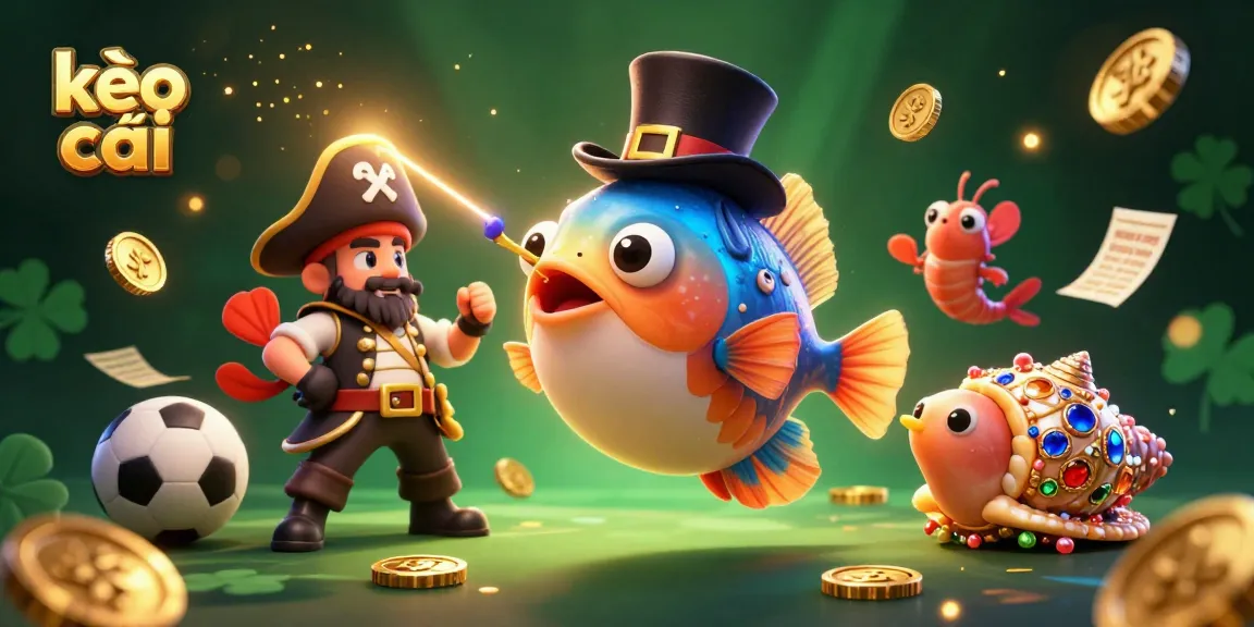 Engage with kèo nhà cái using dynamic sports betting visuals of anglerfish, shrimp, and treasures.