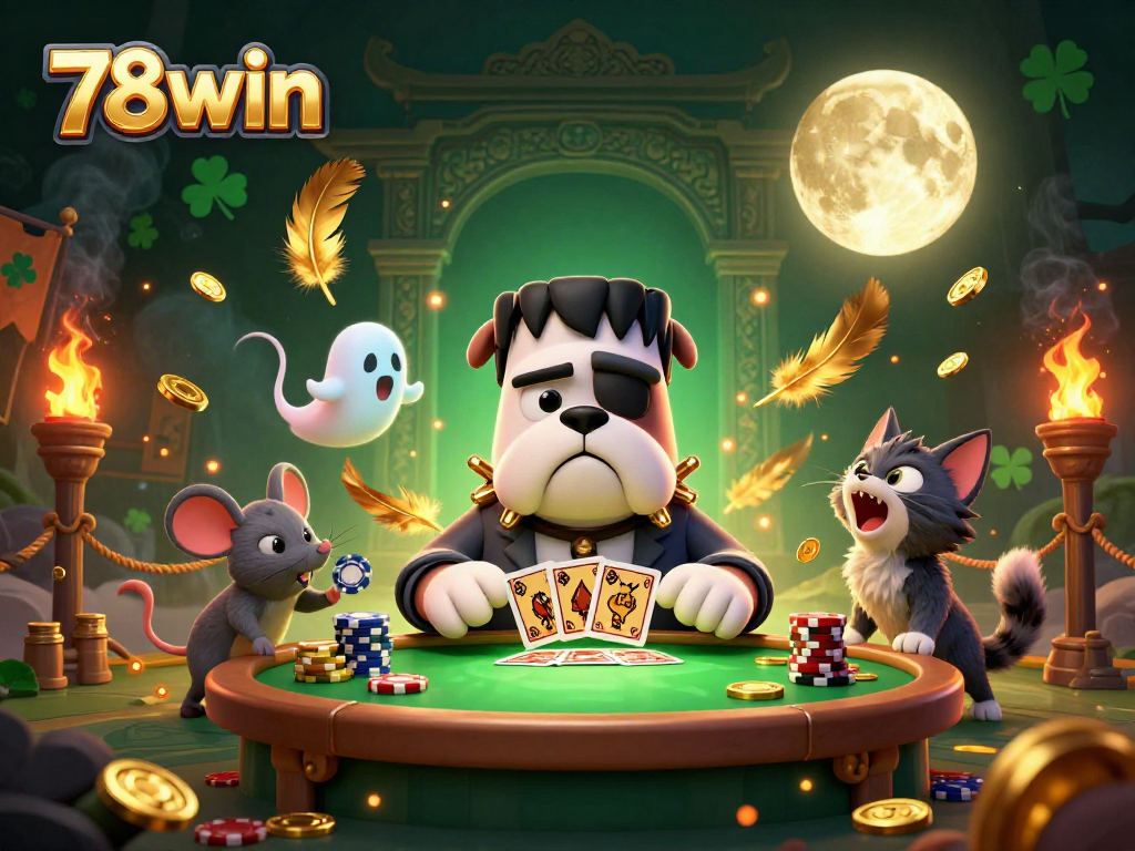 Engaging scene of 78win's captivating casino characters in a vibrant gambling atmosphere.