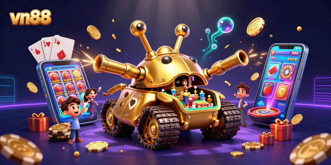 Experience thrilling action at vn88 with this vibrant casino illustration showcasing unique game elements.