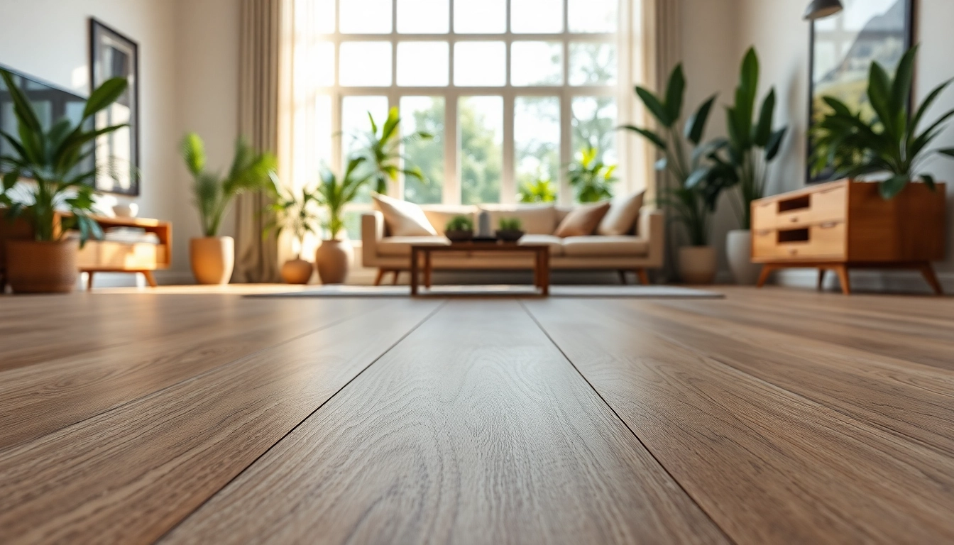 Enhance your space with vinyl plank flooring in a stylish living room.