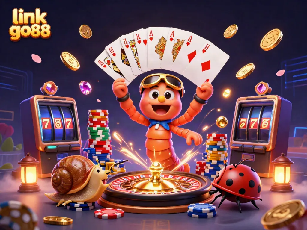 Experience the thrill of gaming with link go88 at the vibrant online casino featuring colorful characters and gaming elements.