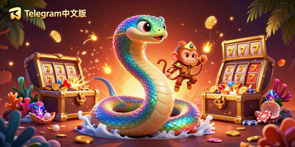 通过Telegram中文版参与这幅沉浸式赌场插图中的获胜兴奋。
