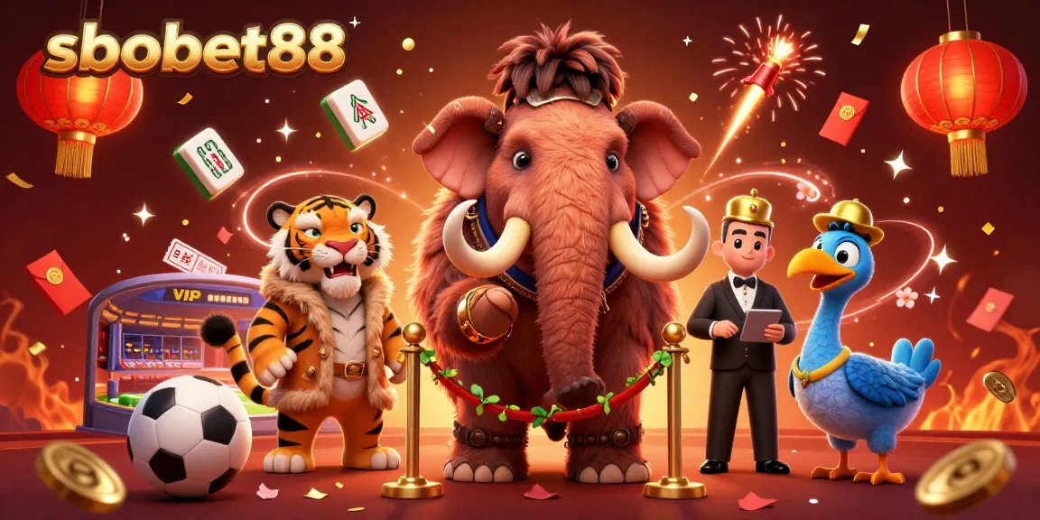 Engage with sbobet88 in a vibrant sports betting scene featuring unique characters in a casino