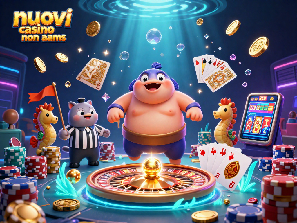 Gioca sui nuovi casino non AAMS con esperienza fluo, pesce palla e referee in una scena vibrante.