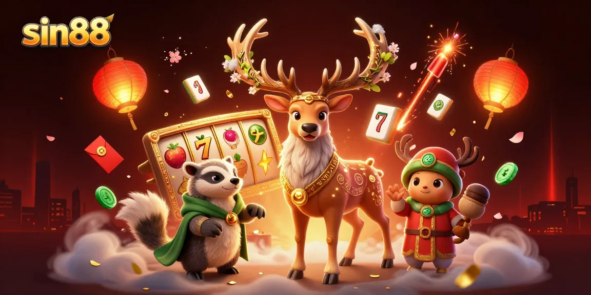 Experience the energy of sin88 slots with dynamic visuals of mythical characters and vibrant casino elements.