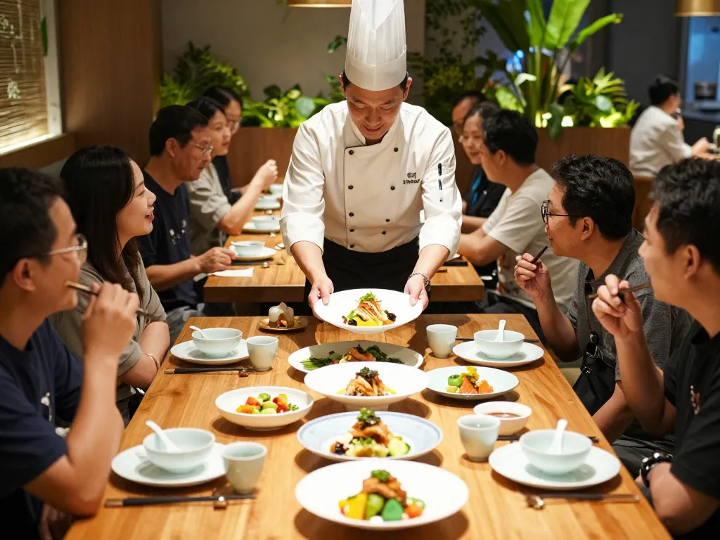 Diners enjoying the vibrant atmosphere at Pokerseri restaurant with expertly prepared dishes.