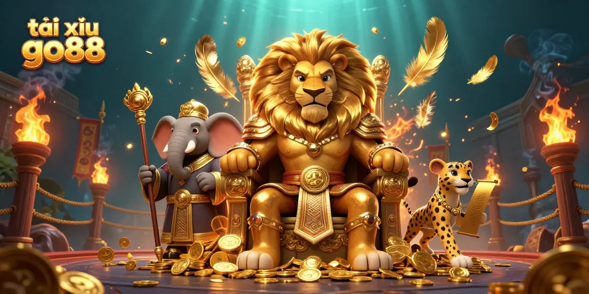 Experience the excitement of tài xỉu go88 with dynamic characters and vibrant casino elements amid dramatic effects.