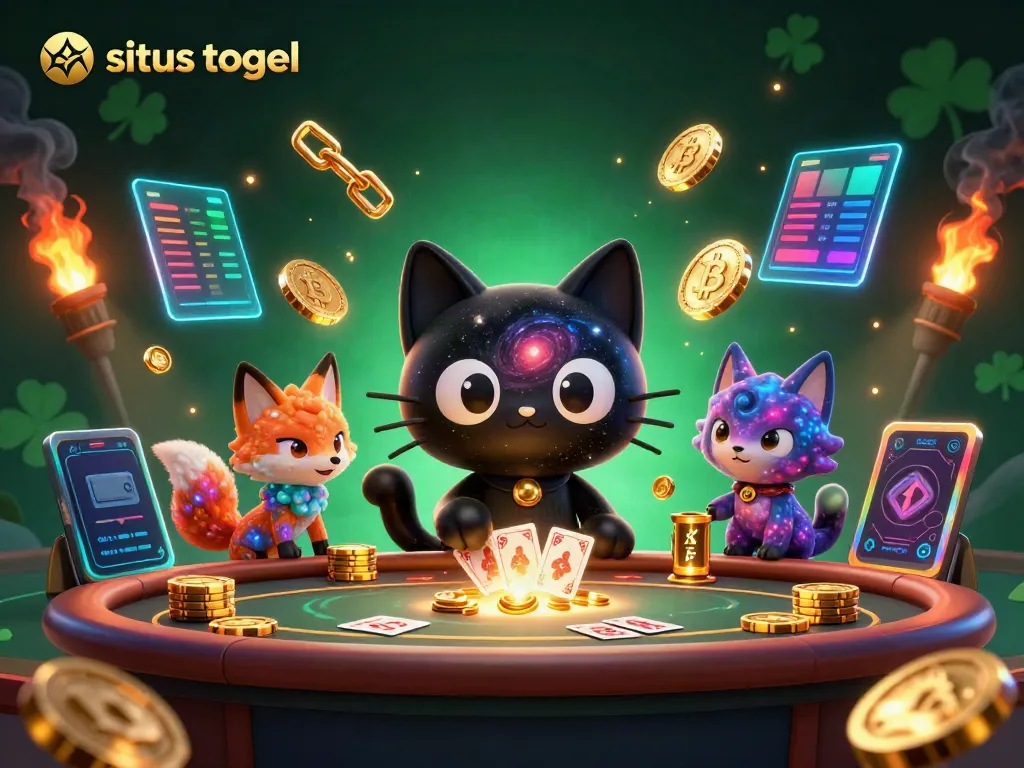 Engage with situs togel in a dynamic casino scene filled with vibrant elements and action, showcasing winning potential.